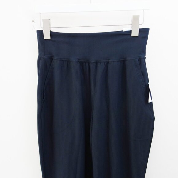 Old Navy High-Waisted PowerSoft Ankle Ribbed Joggers in Black (M Petite) NWT! - Picture 5 of 13